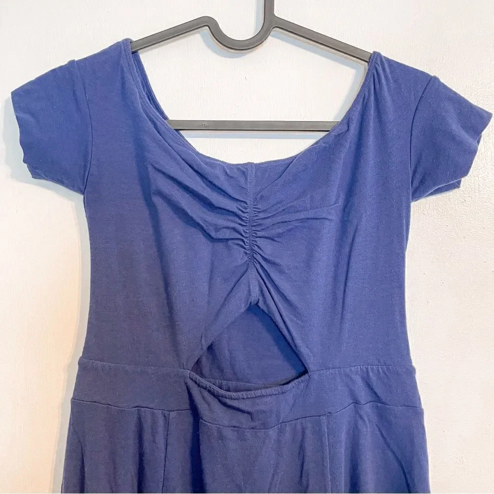 Free People Dance With Me Midi Dress in Cobalt Blue